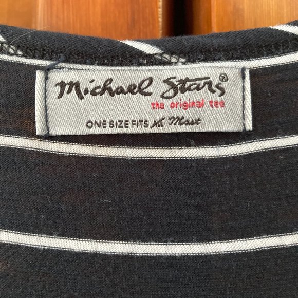 Michael Stars Sleeveless Dress - Mid-calf length - black with white stripes - OS - Picture 3 of 4